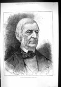 Antique Old Print 1882 Portrait Ralph Waldo Emerson American Writer Gardner