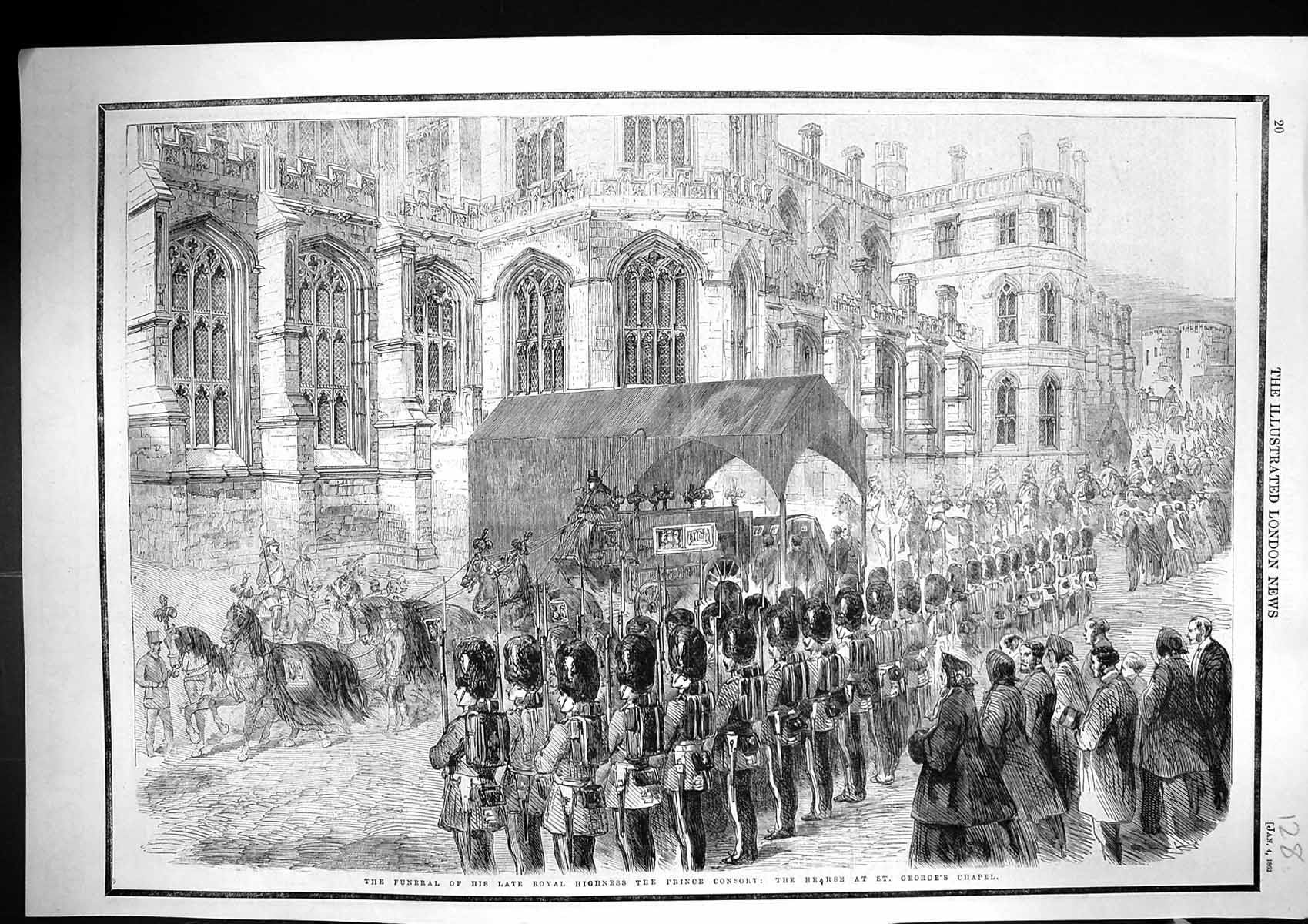 Old 1862 Funeral Royal Highness Prince Consort Hearse St. George'S Ch Victorian