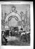 Old Antique Print 1863 Presentation Address Mayor Windsor London Fine Art 19th
