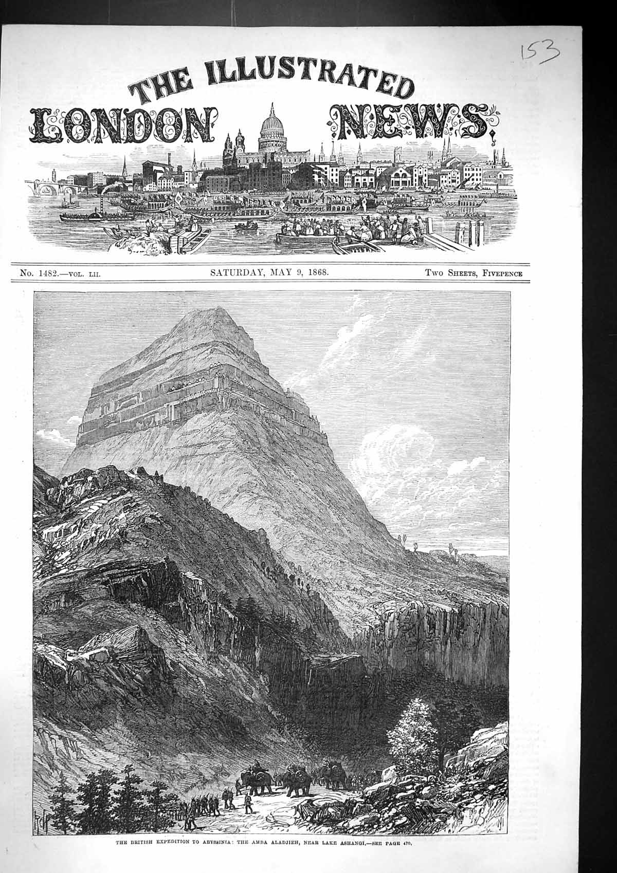 Old 1868 British Expedition Abyssinia Africa Amba Aladjieh Lake Ashan Victorian