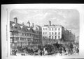 Original Old Antique Print 1867 Middle Row Holborn Demolition Buildings London