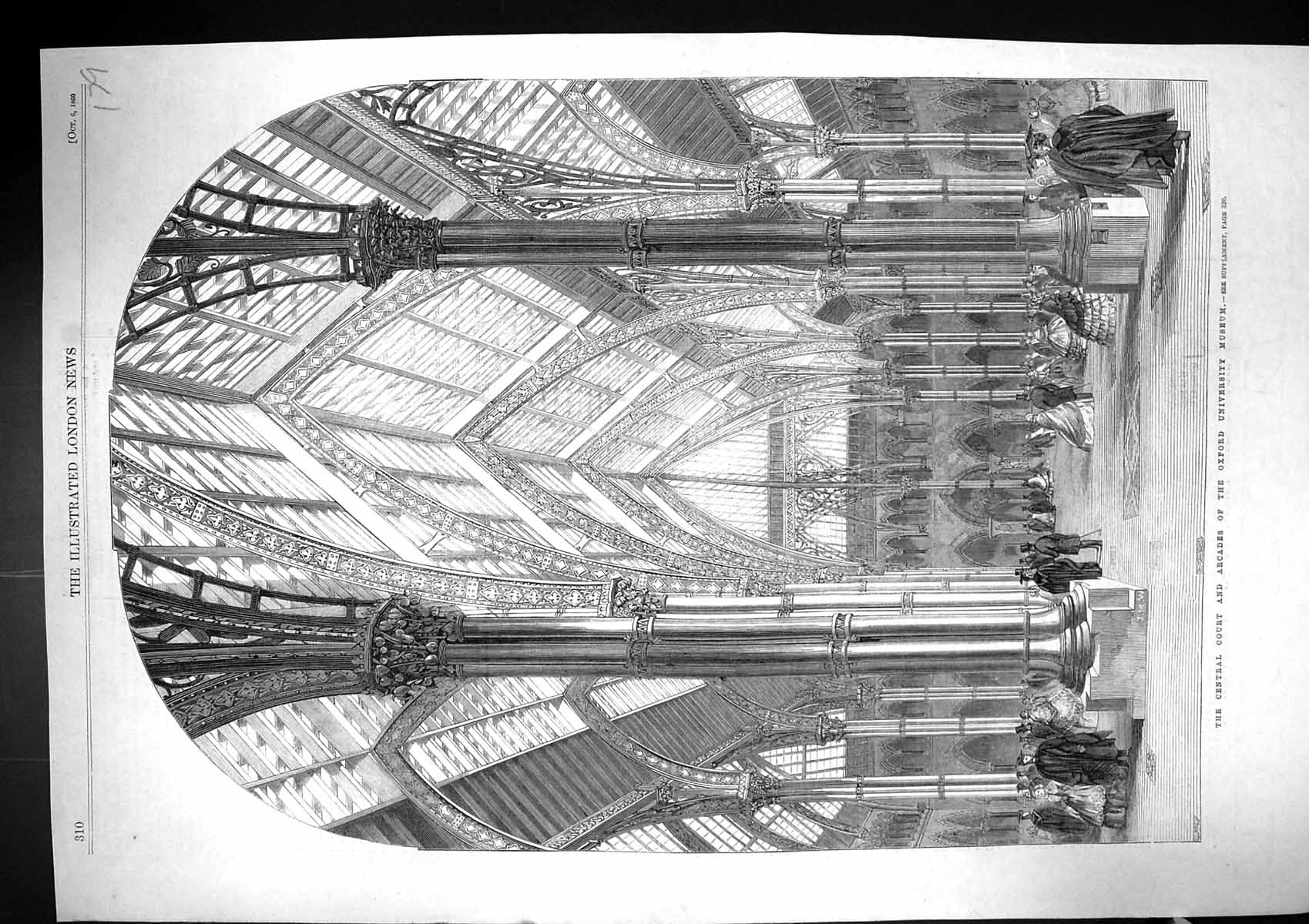 Old 1860 Central Court Arcades Oxford University Museum Architecture Victorian