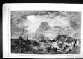 Antique Old Print 1858 Ship Wreck Sea Storm Gale Boats Cliffs Fine Art Duncan