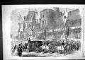 Old Print 1863 Royal Party Procession Curfew Tower Windsor Castle London 19th