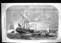 Old Antique Print 1857 Grand Duke Constantine Osborne Sailing Ship Yacht 19th
