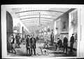 Old Antique Print 1860 Royal Hospital Bethlehem Gallery Men Patients Dogs 19th