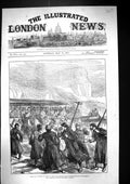Old Print 1877 War Russian Siers Leaving Barboschi Railway Station Train 19th