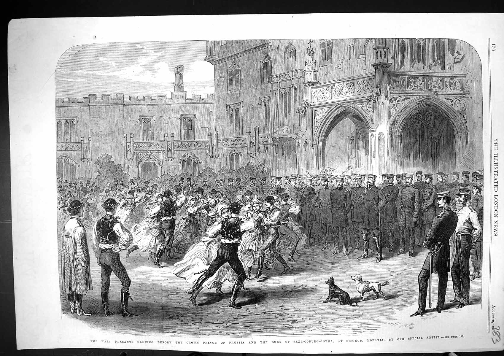 Old 1866 War Peasants Dancing Crown Prince Prussia Duke Saxe-Coburg-G Victorian