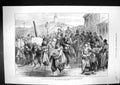 Old 1877 Heavy Rain Constantinople People Travelling Reading Constitu Victorian