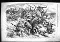 Original Old Antique Print 1859 War Turcos Siers Fighting Weapons Battle 19th