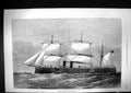 Original Old Antique Print 1877 Turkish War Ship Memdouhiye Sailing Sea 19th