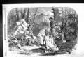 Old Print 1860 North American Indians Council White Prisoner Felix Darley 19th