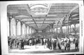Antique Print 1856 Paris Agricultural Exhibition Cattle Hall France Animals