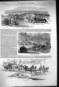 Old Antique Print 1853 Victoria GDiggings Mining GEscort Horses Siers Ca 19th
