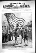 Old 1881 Lord Mayor Procession Saluting American Flag Westminster Lon Victorian