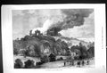 Old Antique Print 1873 Fire Burning Alexandra Palace Hill Trees Fine Art 19th