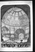 Antique Old Print 1873 Scene Opening Alexandra Palace Architecture Fine Art