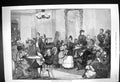 Old 1875 America Scene Hotel Life Sunday Evening Entertainment Fine A Victorian