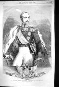 Antique Old Print 1856 Imperial Majesty Alexander Ii Emperor Russia Moscow 19th