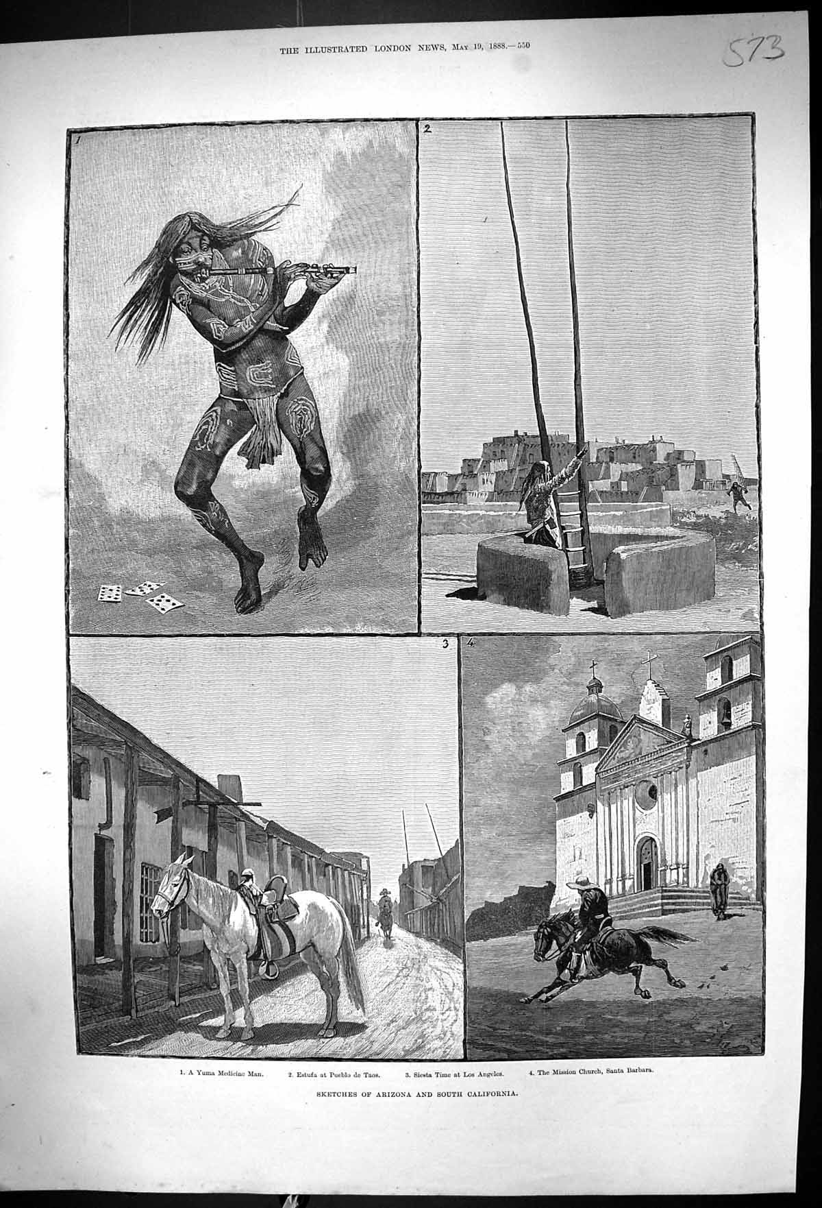Old 1888 Arizona California America Yuma Medicine Man Estufa Church S Victorian