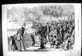 Old Antique Print 1874 Zoological Gardens Berlin Germany Children Animals 19th