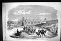 Antique Print 1858 Queen Visit Leeds Sunday School Children Woodhouse Moor 19th