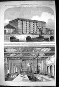 Old 1853 Great Northern Railway Granary River Boats Goods Shed Transp Victorian