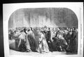Original Old Antique Print 1857 Russian Marriage Scene Moscow Birde Groom 19th