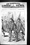 Original Old Antique Print 1881 London Scottish Volunteers Siers War Marching