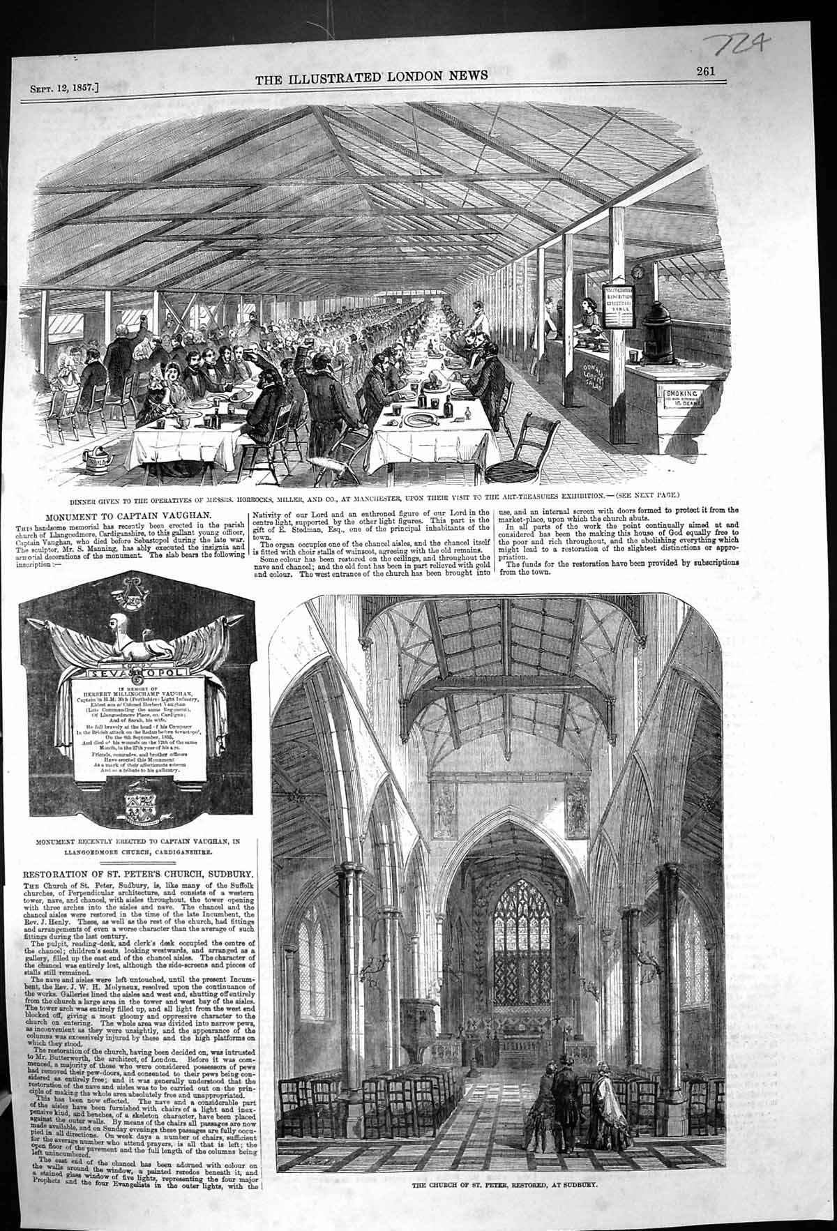 Old 1857 Church Peter Sudbury Dinner Horrocks Miller Manchester Monum Victorian