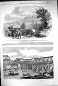 Old 1861 Civil War America Munson Hill Ruins Lendal Bridge York River Victorian