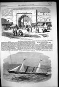 Old *6024 1857 Entrance Gate Tunis Galetta Steam Ship Prince Frederic