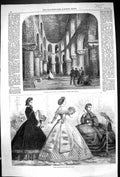 Old 1863 Paris Fashion Interior Chapel St. John White Tower Architect Victorian