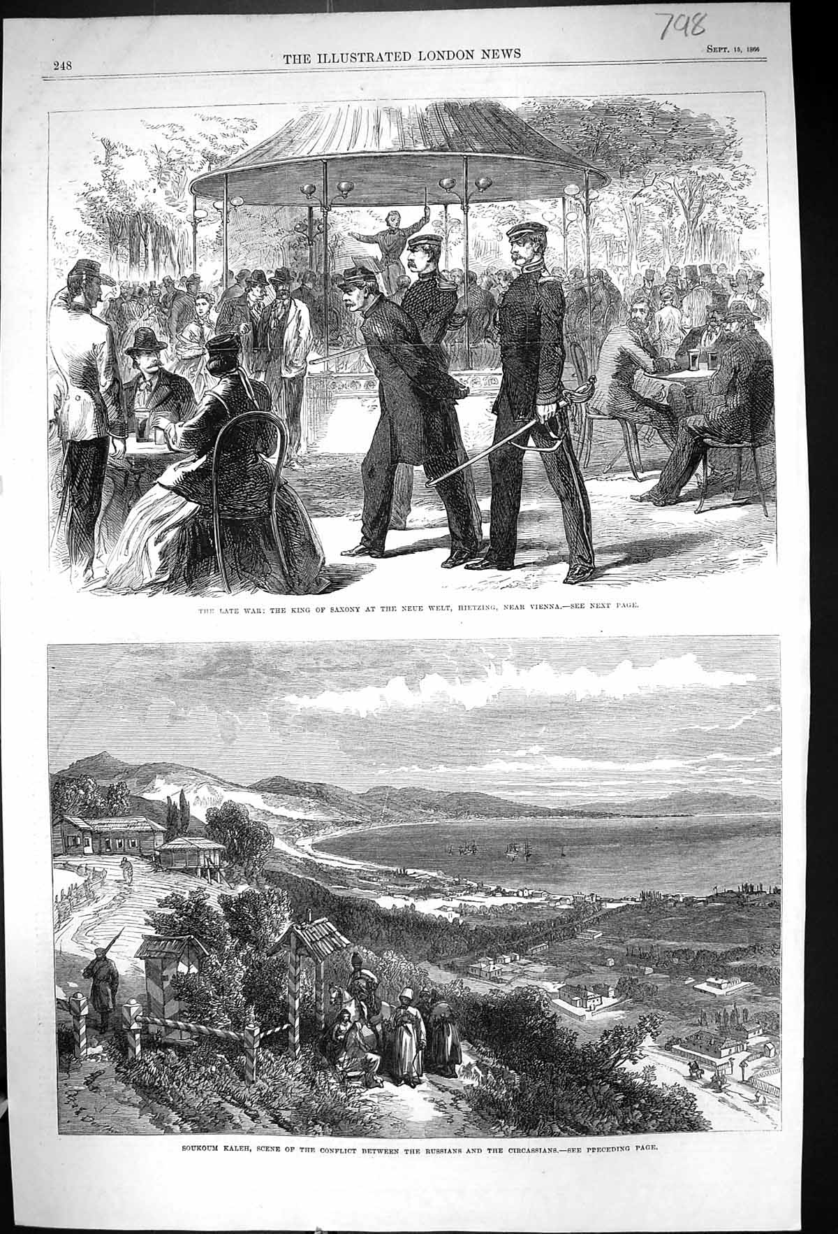 Old 1866 War King Saxony Neue Welt Hietzing Vienna Soukoum Kaleh Circ Victorian