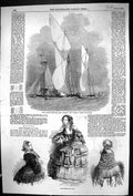 Old 1855 Royal Thames Yacht Club Phantom Marina Ladies Fashion Paris Victorian