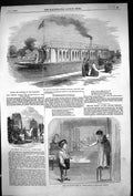 Old 1855 Barge Oxford University Boat-Club Helping Hands Adelphi Thea Victorian