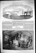 Old 1855 Interior Officers Hut Balaclava Ship Steamer Snake Russian B Victorian