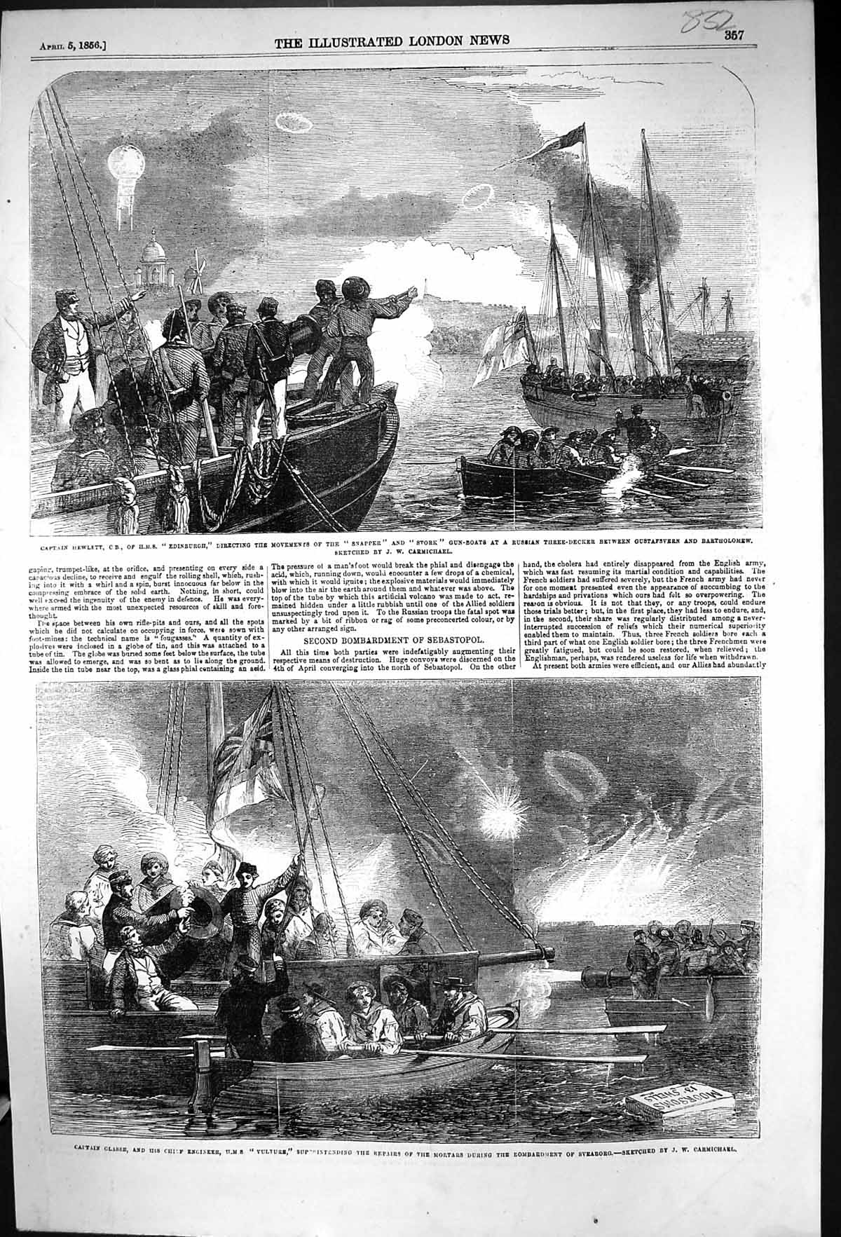 Old 1856 Captain Hewlett Ship Edinburgh Snapper Stork Bartholomew Cla Victorian