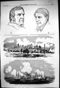 Old 1855 Fort Arabat Ships War Yenikale Lord Raglan Crimea Edmund Lyo Victorian