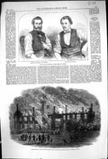 Old 1862 Matthew Montgomery Louis Shelvin Fire Queen'S College Cork B Victorian