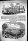 Old 1852 Opening Basin Arsenal Naples Ships Harvest Philanthropic Far Victorian