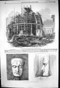 Old 1885 Wax Cast Face Napoleon Reading-Room British Museum Construct Victorian