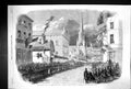 Antique Print 1858 Queen England Leeds Royal Cortege Passing Woodhouse Lane