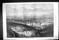 Antique Old Print 1873 Birds-Eye-View Bradford Cliff Quarry England Fine Art