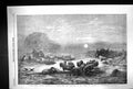 Old Antique Print 1857 Winter Sheep Moonlight Frost Shepherd Dog Duncan 19th