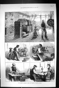 Old 1873 Ashantee Expedition Making Bullets Woolwich Arsenal Industry Victorian