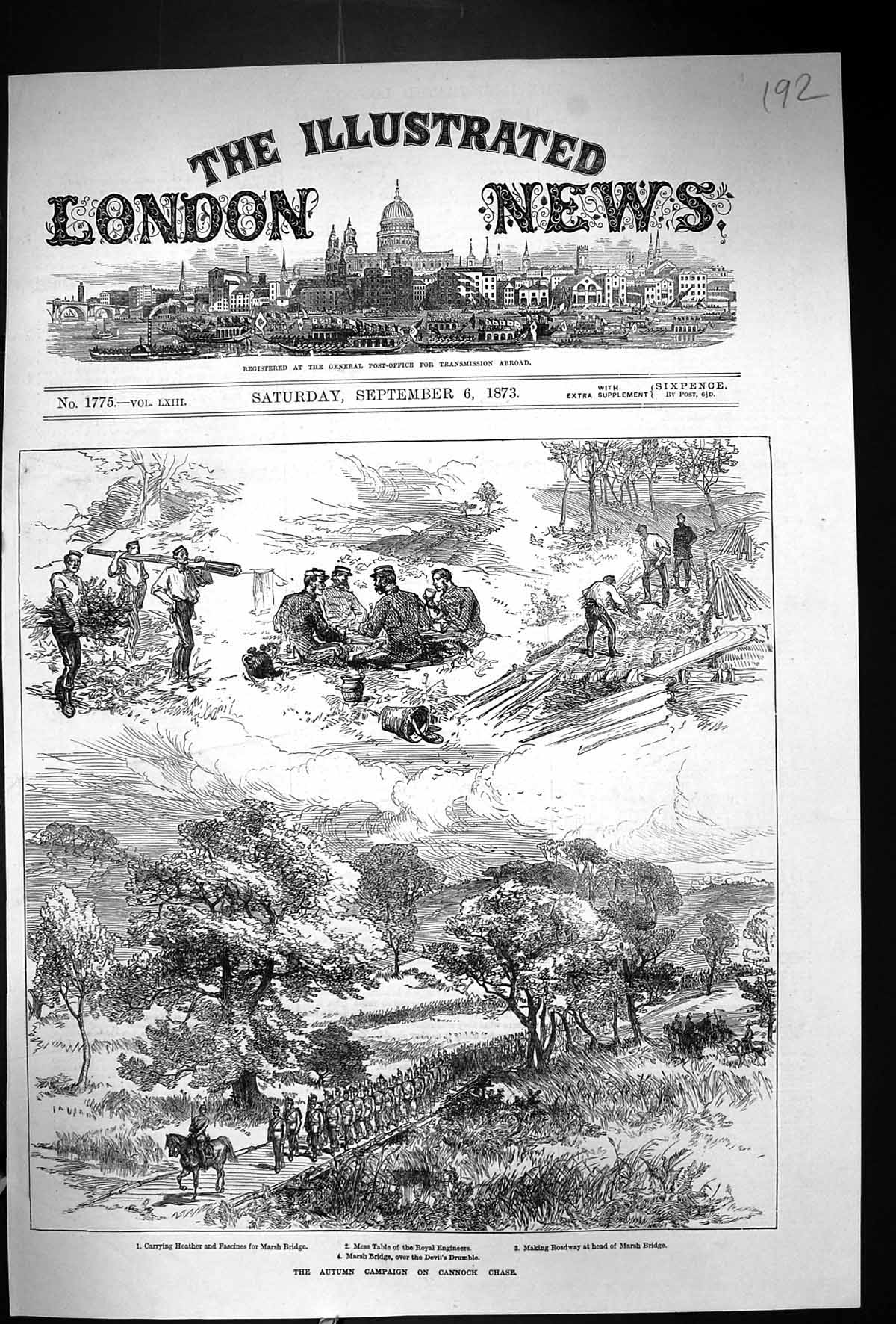 Old 1873 Autumn Campaign Cannock Chase Marsh Bridge Devil'S Crumble S Victorian