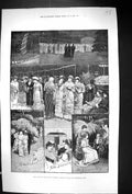 Old 1881 Night Fete Botanic Gardens Regent'S Park Promenade Fine Art Victorian