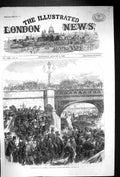 Old Print 1867 Embarkation Belgian Riflemen Westminster Bridge London Si 19th
