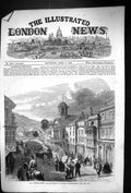 Antique Old Print 1864 Volunteer Review High Street Guildford London Siers 19th